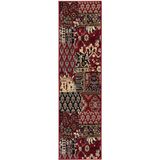 Passadeira Trilho 3m Patchwork 66x300cm Vermelho Cashmir