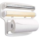 Suporte Porta Papel Toalha Aluminio Plastico 4 Em 1 Parede