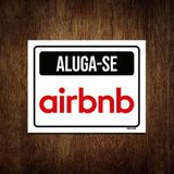 Placa Sinalização - Aluga-se Airbnb 18x23