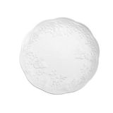 Prato Raso De Porcelana New Bone Butterfly Flower Branco