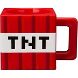 JINX Minecraft TNT Block Square Plastic Mug, Vermelho, 9,8 onças