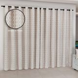 Cortina Prisma 4m X 2,60m Linho/jacquard Semi Blackout Nude