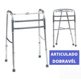 Andador Idoso Adulto Alumínio Dobrável Articulado Della D10