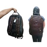 Mochila Executiva Grande Couro Sintético Notebook Marrom