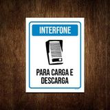 Placa Sinalização - Interfone Carga Descarga Ml3782 18x23