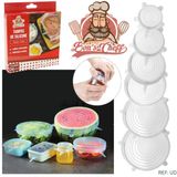 Tampa Silicone Para Potes De Alimentos C/6peças Resistentes