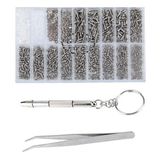 Kit 1000 Parafusos Relógios Óculos Conserto Fornitura Porca