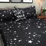 Lençol Com Elástico Casal Comum 4 Un Star Decor Com Almofada