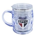 Caneca Térmica Transparente Brasão Metal 500Ml  São Paulo