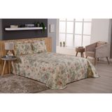 Cobre Leito Estampado Cama King Size Viena Margarida 3 Peças