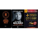 Kit 3 Livro Método Financeiro Primo Rico + Mil Ao Milhão + 1