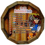 Quadro Tampa De Barril Os 10 Mandamentos Do Rancho