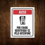 Placa Identifique-se No Interfone Obrigado - Condomínio