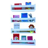 Kit Nicho De Parede Para Livro Infantil Mdf 4pçs Mdf 55cm