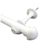 Kit 4 Suporte Para Varão Cortina Com Ponteira 28mm Branco