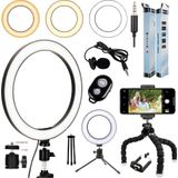 Kit Youtuber Microfone Lapela Celular Iluminador Ring Light