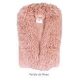 Roupão Infantil Microfibra Gola Pelos Cor: Petalas De Rosa G