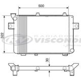 Radiador Corcel Del Rey Pampa 1.6 Cht 1982/ Visconde Rv2280