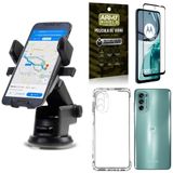 Capa Moto G62 + Suporte Veicular Ventosa Auto + Película 3d