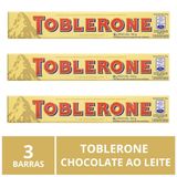 Chocolate, Ao Leite Toblerone, 3 Barras De 100g