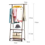 Cabideiro Guarda Roupa Arara Organizador Closet Com Rodas