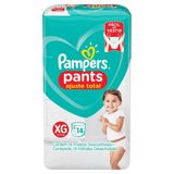 Fralda Descatável Pampers, Pants Ajuste Total, Pacotão Extra Grande - 8 Pacotes Com 14 Tiras