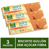 Biscoito Gullón, Fibra, 3 Pacotes De 170g, Sem Açúcar