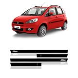Kit Jogo Friso Lateral Fiat Idea 4 Portas 4 Peças Borrachão