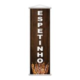 Banner Espetinho Churrasquinho Banca Serviço Lona 100x30cm