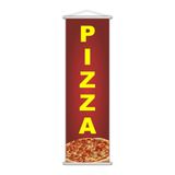 Banner Pizza Pizzaria Comida Serviço Lona 100x30cm