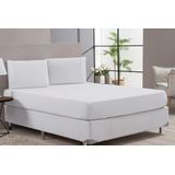 Jogo Lençol Cama Casal King 80% Algodão Branco Elástico