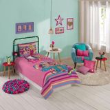 Jogo Cama Solteiro Barbie Reinos Magicos 150x210cm 2 Pças