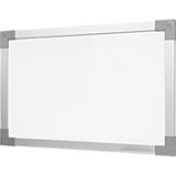 Quadro Branco Moldura Madeira 200x120cm Soft Prime Prata