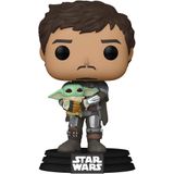 Boneco Funko Pop Star Wars The Mandalorian With Grogu 461