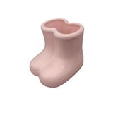 Vaso De Flor Pequeno Modelo Bota Galocha Rosa Bebe