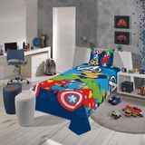 Jogo Lençol Microfibra Lepper Avengers Solteiro 2 Peças