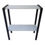 Aparador Prateleira Dupla Industrial Mônaco Mdf Branco 80cm