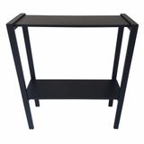 Aparador Prateleira Dupla Industrial Mônaco Mdf Preto 80cm