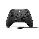 Controle Sem Fio Xbox Series X|s E Cabo Usb-c Carbon Black