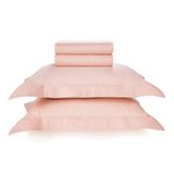 Jogo De Cama Queen Karsten 270 Fios Cetim 100% Algodão Rosa