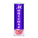Banner Manicure Pé Mão Salão De Beleza Serviço Lona 100x30cm