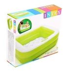 Piscina Infantil Inflável Quadrada - Verde E Branca - 57 L