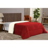 Edredom De Sherpa Cama Solteiro Vermelho Inverno Frio