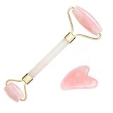 Rolo Massageador De Quartzo Rosa + Guasha Coração - Smart Gr