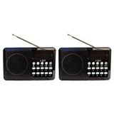 Rádio Portátil Digital Wireless Usb Antena Bluetooth Preto