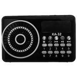 Rádio Pequeno E Portátil Com Fm/usb/sd/bt Kapbom Ka-32 Preto