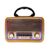 Radio Am Fm Vintage Led Lanterna Usb Bluetooth Aux
