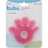 Mordedor Para Bebê Mãozinha Com Água Rosa - Buba