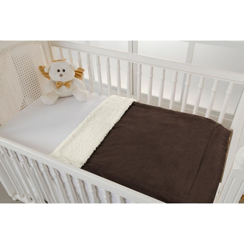 Cobertor E Saida De Maternidade Marrom Unisex Berço Bebe