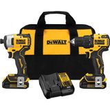 Parafusadeira 20v Dcd709 + Dcf809 Atomic Dewalt